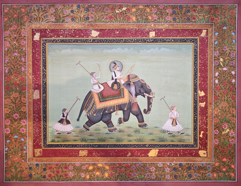 Unknown artist | Mughal on elephant | AOI26CL007