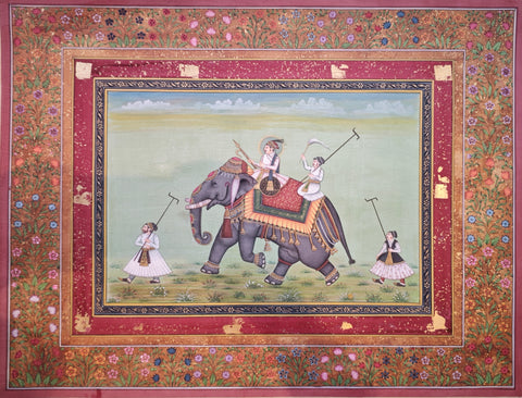 Unknown artist | Mughal on elephant | AOI26CL008