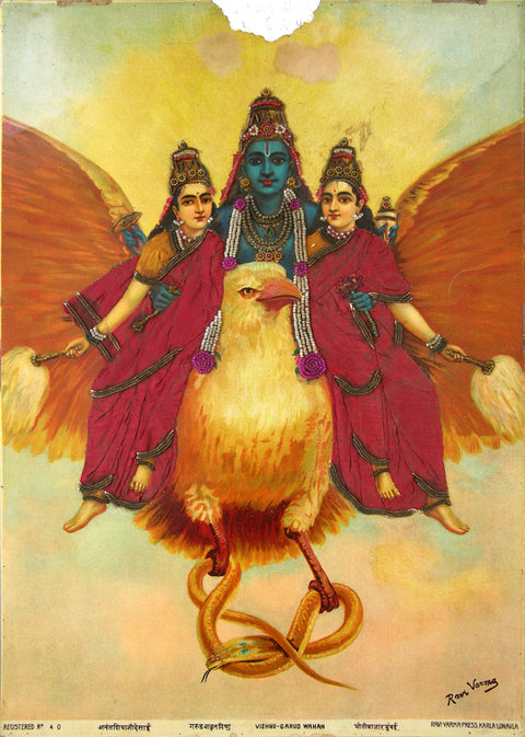 Raja Ravi Varma | Garud Vahan Vishnu