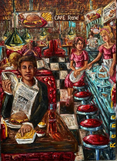 REEYA RENE RAJPAL | Men Walk On Moon Cafe Rene