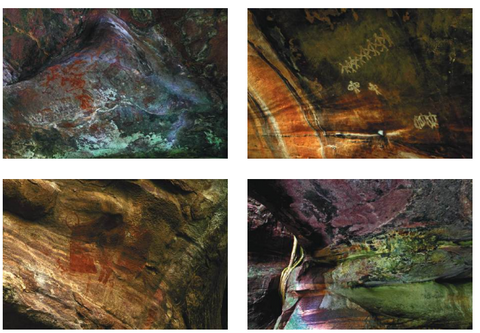 Asha Thadani | Prehistoric Cave Painting,Bhimbetka Rock Shelters, Madhya Pradesh(4 prints) | AOI26FB045