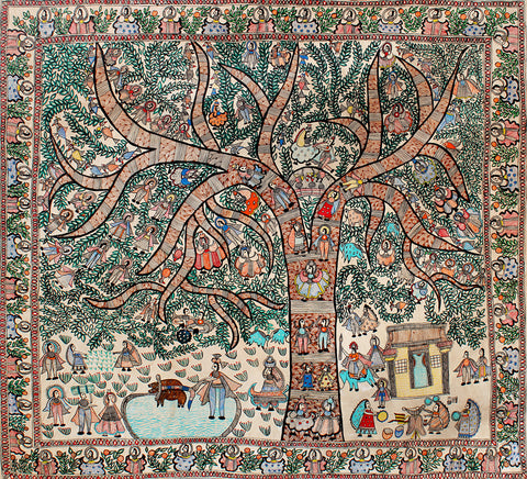 Ajit Jha | Tree of Life (Madhubani Art)