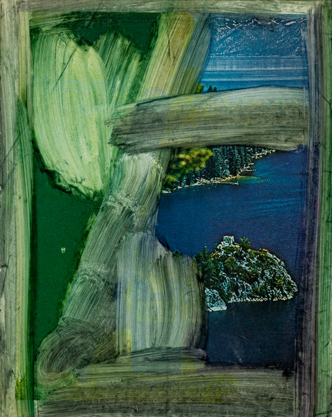F. N. Souza | Landscape Through Window