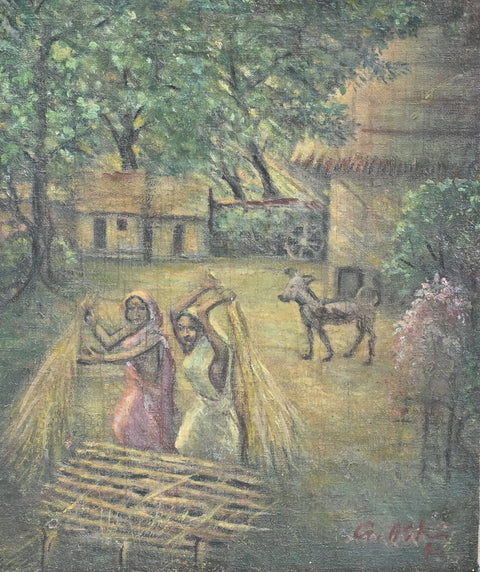 Gobardhan Ash | Painting of Rural Indian Women