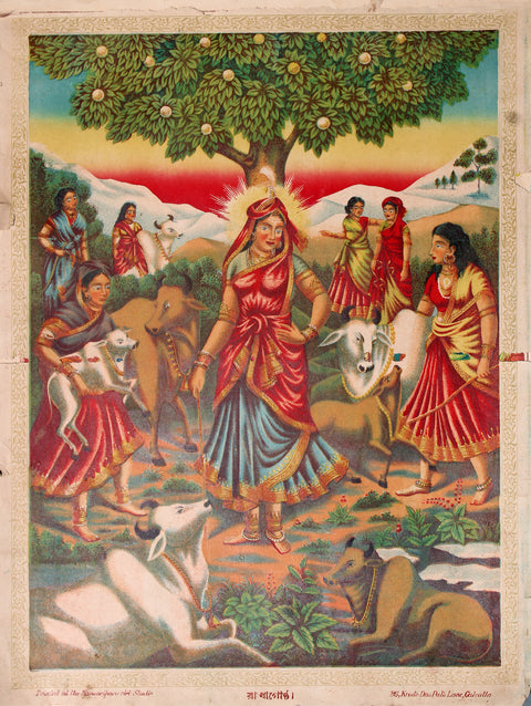 Radhagoshtho (Radha in Meeting) | Lithograph