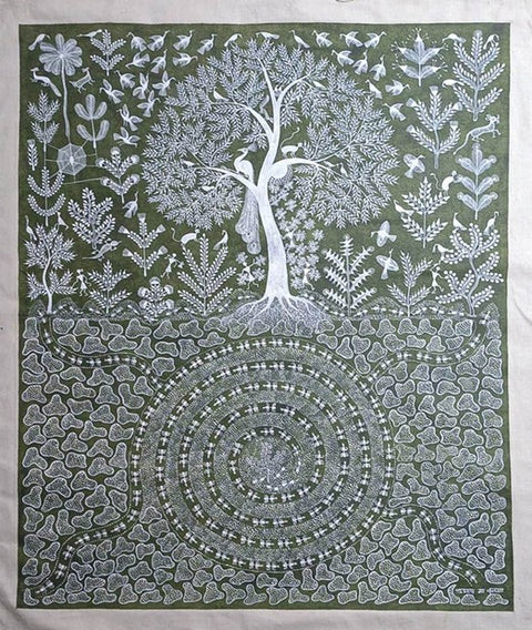 Subhash Warli | Under the Tree, All Things Gather | AOI26CL013