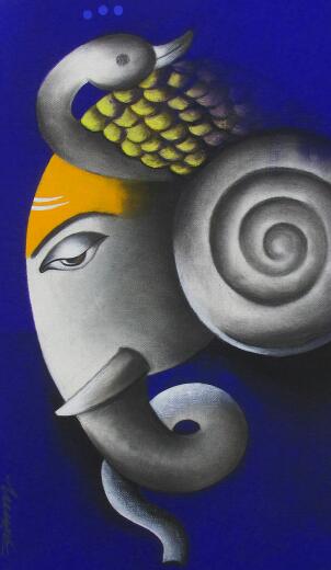 Mayuresh Ganesha by Somnath Bothe