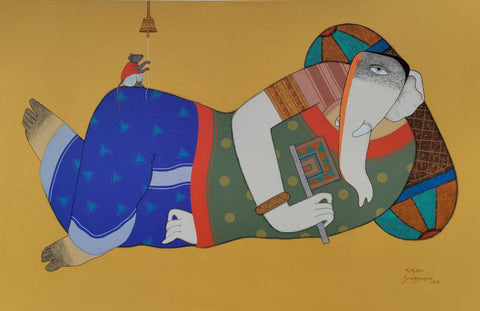 Relax Mood In Ganesha by Kiran Sherkhane
