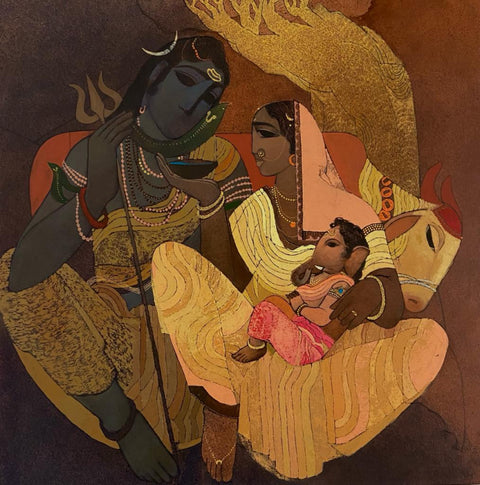 Shiv Parvati and Ganesha by Siddharth Shingade